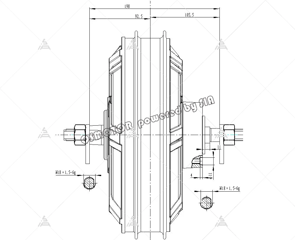 QSMOTOR QS273 V3 8000W 72V Hub - Qs273 Hub Motor 8000W 72V ulasan dan harga
